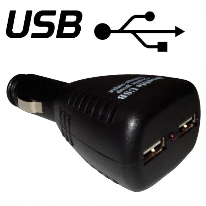 Adaptateur Allume-cigare USB Vers 12V Pour Voiture - Jusqu'à 8W - Pour Caméra De Bord, GPS