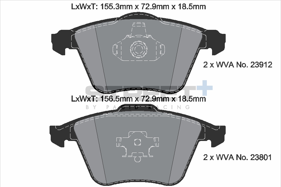 Plaquettes Pagid Street Plus T8180SP2001
