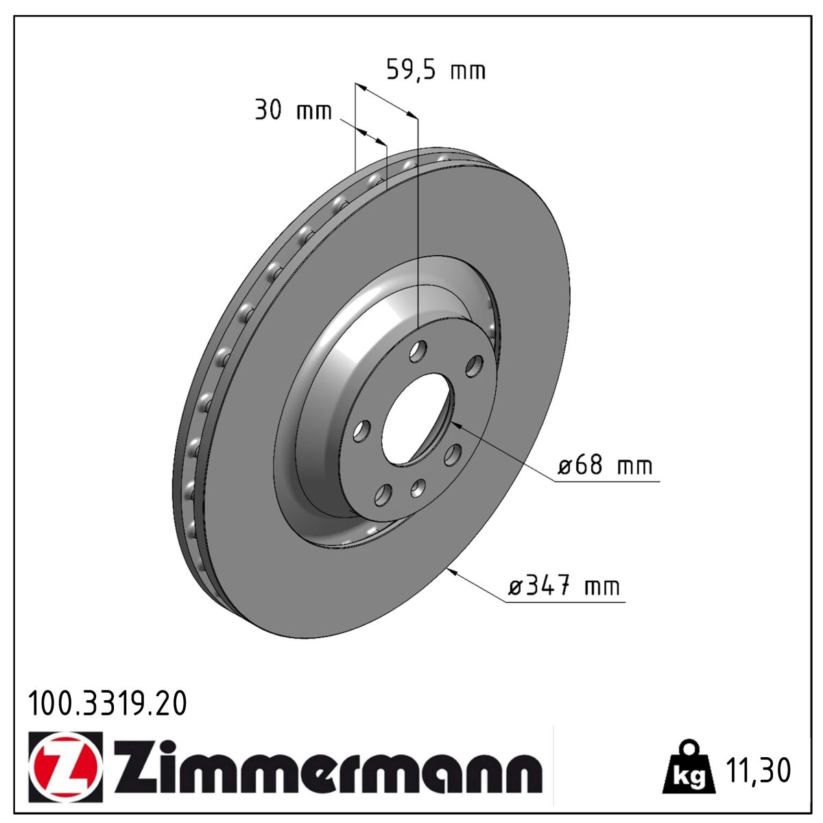 Disques de frein Zimmermann Audi A6 3.0TDI
