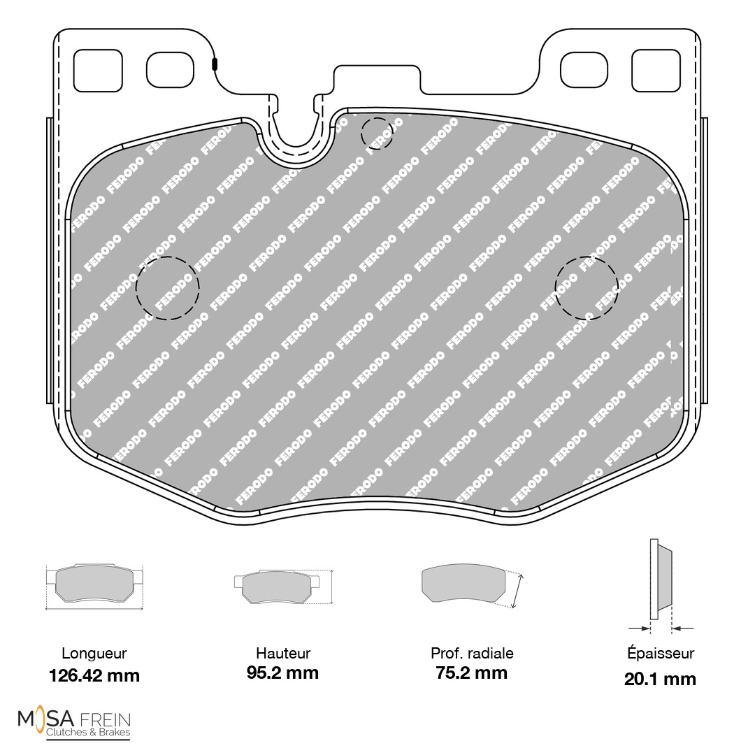 Plaquettes Avant Ferodo DS2500 FCP5055H