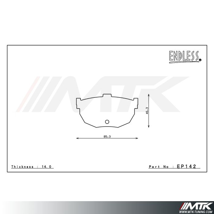 Plaquettes Endless MX72 EP142 pour Nissan Primera