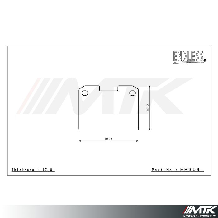 Plaquettes Endless MX72 EP304 pour Mitsubishi 3000 GT