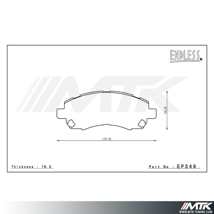 Plaquettes Endless MX72 EP349 pour Subaru Legacy