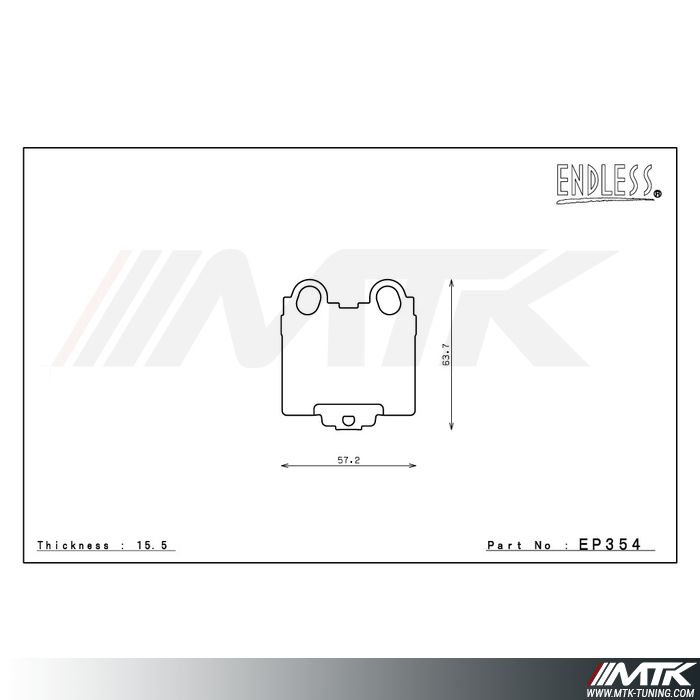 Plaquettes Endless MX72 EP354 pour Lexus SC
