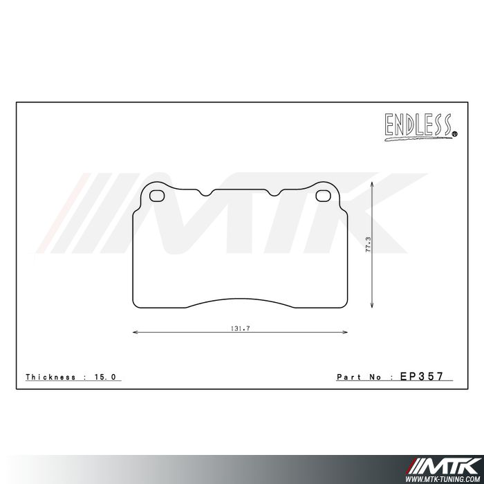 Plaquettes Endless MX72 EP357 pour Subaru Impreza