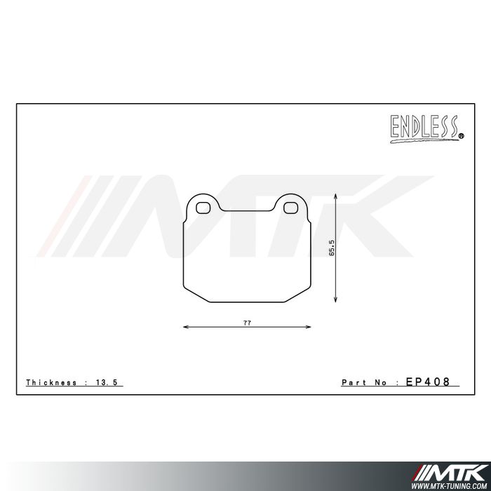 Plaquettes Endless MX72 EP408 pour Nissan 350Z