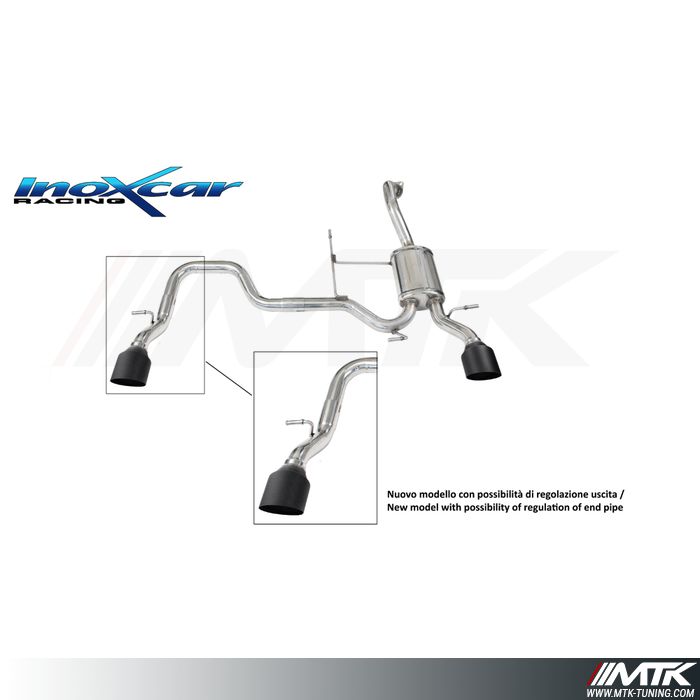 Silencieux Sport Inoxcar Suzuki Swift 1.4 Sport Hybrid RACING BLACK CERAMIC