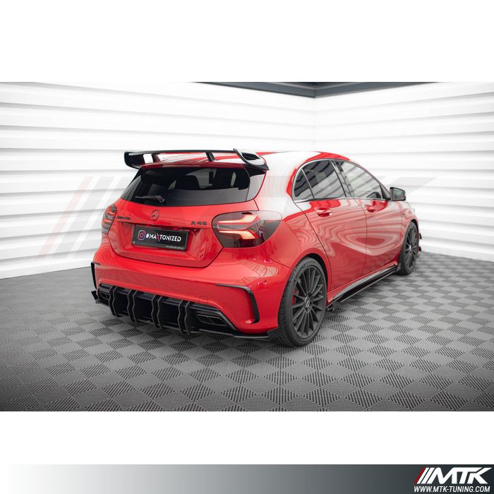 Diffuseur Arrière Look Carbone Pour Mercedes Classe A W177 (AMG A45 Look) - Plastique ABS - Améliore L'aérodynamisme Et Le Style Sportif