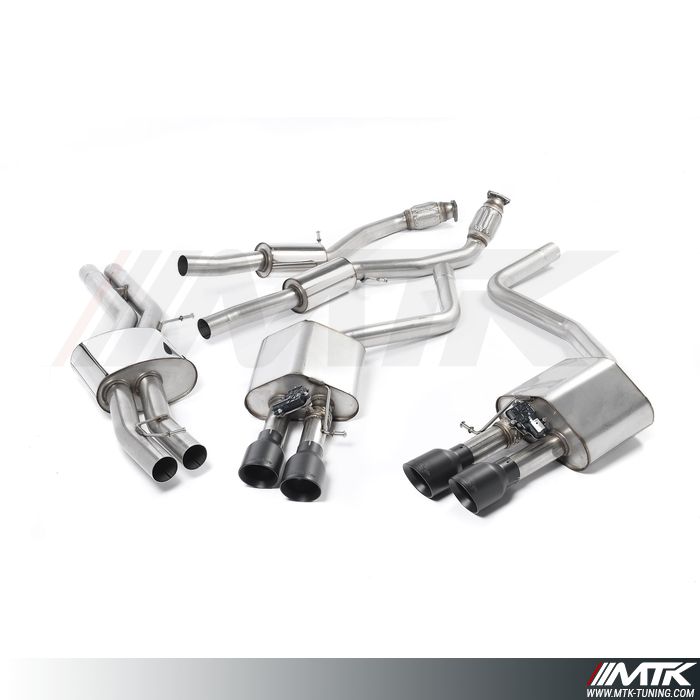 Catback Milltek Audi S8 D4 - Avec silencieux primaires et intermédiaire