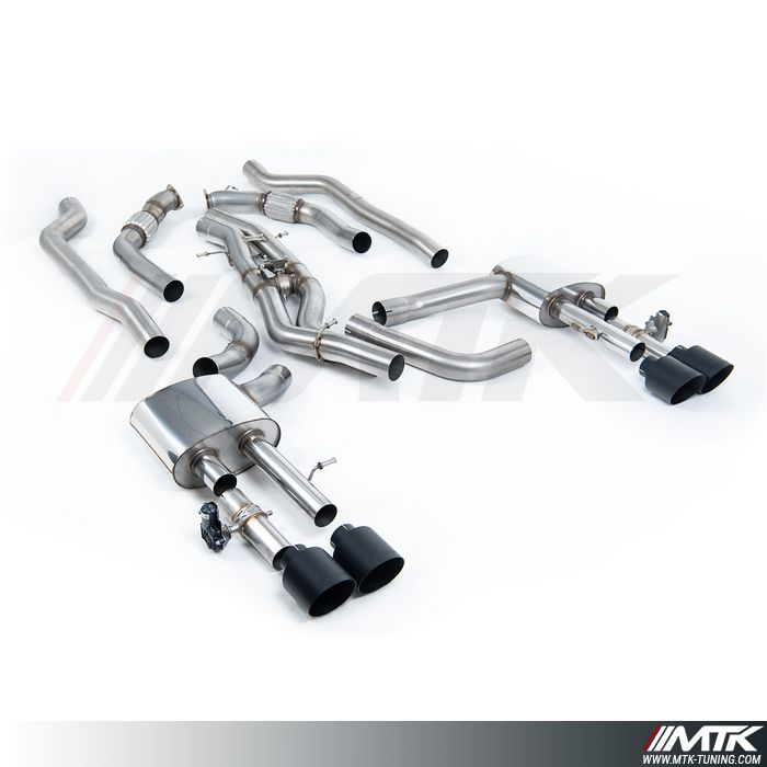 FAP Back Milltek Audi S8 D5 - Sans silencieux primaires et avec partie centrale Active