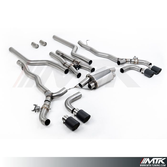 Catback Milltek BMW Serie 5 F90 M5 - Ligne après downpipes avec Bypass silencieux primaire / FAP + H central active