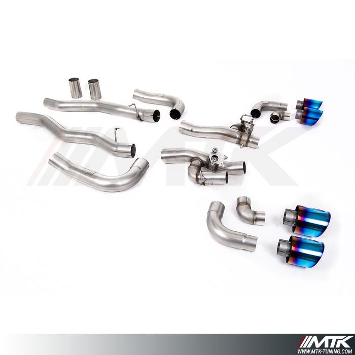 FAP Back Milltek BMW Serie 8 F91 - F92 M8 - Sans silencieux intermédiaire avec Bypass silencieux arrière