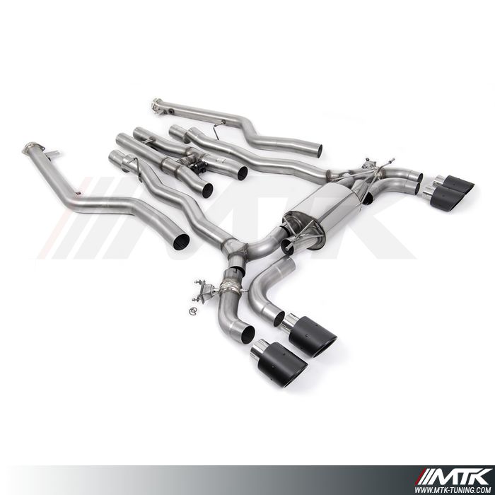 Catback Milltek BMW Serie 5 F90 M5 - Ligne après downpipes avec Bypass silencieux primaire / FAP + H central active