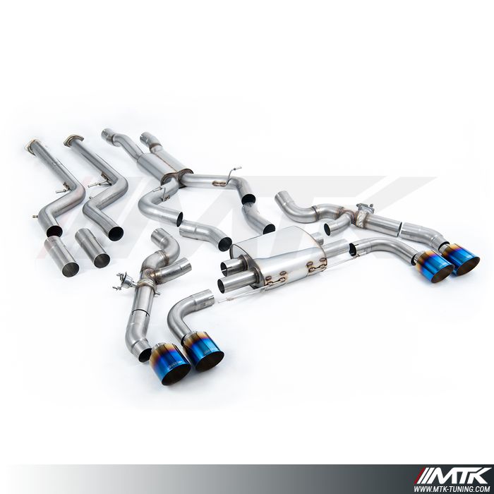 Catback Milltek BMW X4 G02 X4M - Ligne après downpipes avec Bypass FAP