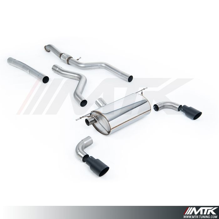 Catback Race Milltek BMW Serie 1 F20-F21 M135i - Sans silencieux intermédiaire avec silencieux Race