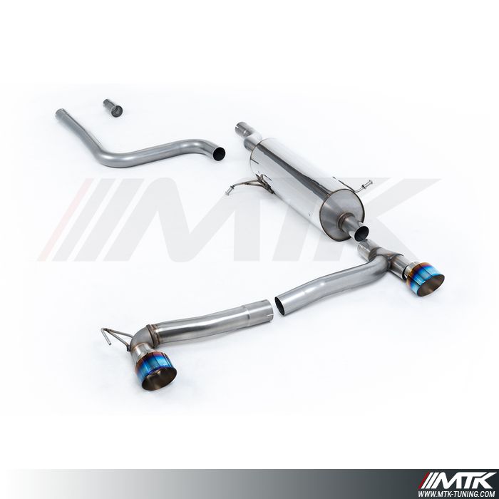 FAP Back Milltek Ford Fiesta MK8 - Sans silencieux primaire et avec silencieux arrière