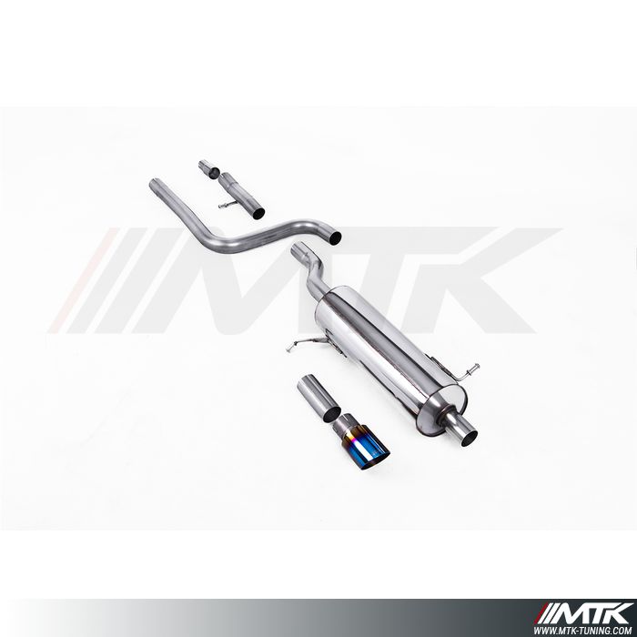 FAP Back Milltek Ford Fiesta MK8 - Sans silencieux primaire et avec silencieux arrière