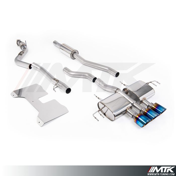 FAP Back / Catback Milltek Honda Civic FL5 Type R - Sans silencieux primaire et avec silencieux intermédiaire