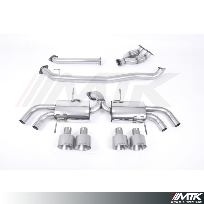 Catback Milltek Nissan GT-R R35 - Ligne avec Y pipe sans silencieux intermédiaire