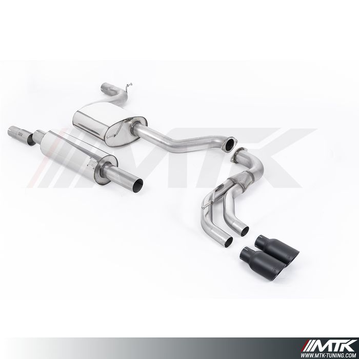 Catback Road Milltek Seat Leon 5F FR - Avec silencieux primaire - Avec silencieux intermédiaire et bypass silencieux arrière