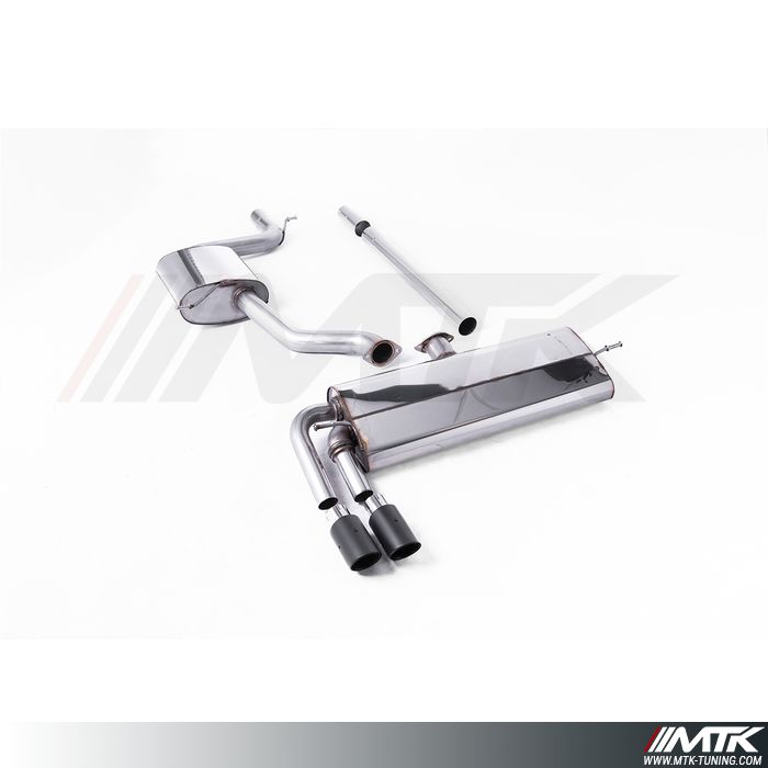 FAP Back / Catback Milltek Volkswagen Golf Mk7.5 - ECE Approved - Sans silencieux primaire - Avec silencieux intermédiaire et silencieux arrière