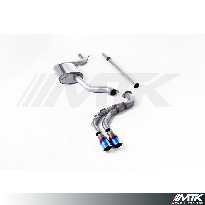 FAP Back / Catback Milltek Volkswagen Golf Mk7.5 - Sans silencieux primaire - Avec silencieux intermédiaire et avec bypass silencieux arrière