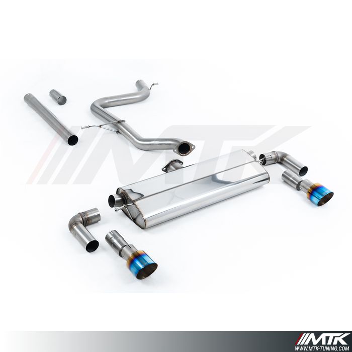 FAP Back / Catback Milltek Volkswagen Golf Mk7.5 - Sans silencieux primaire - Sans silencieux intermédiaire et avec silencieux arrière
