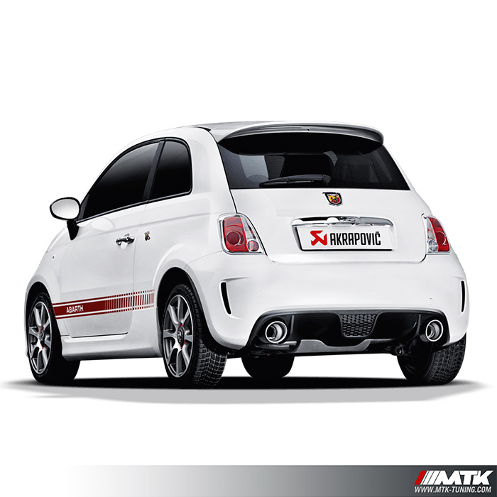 Silencieux inox Akrapovic Slip-On Abarth 500/595/695