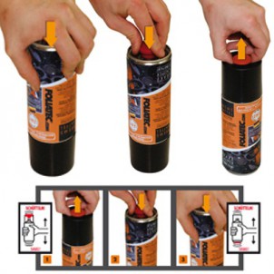 Bombe Peinture 2K FOLIATEC Noir Brillant Pour Embout échappement - Réf. 708344