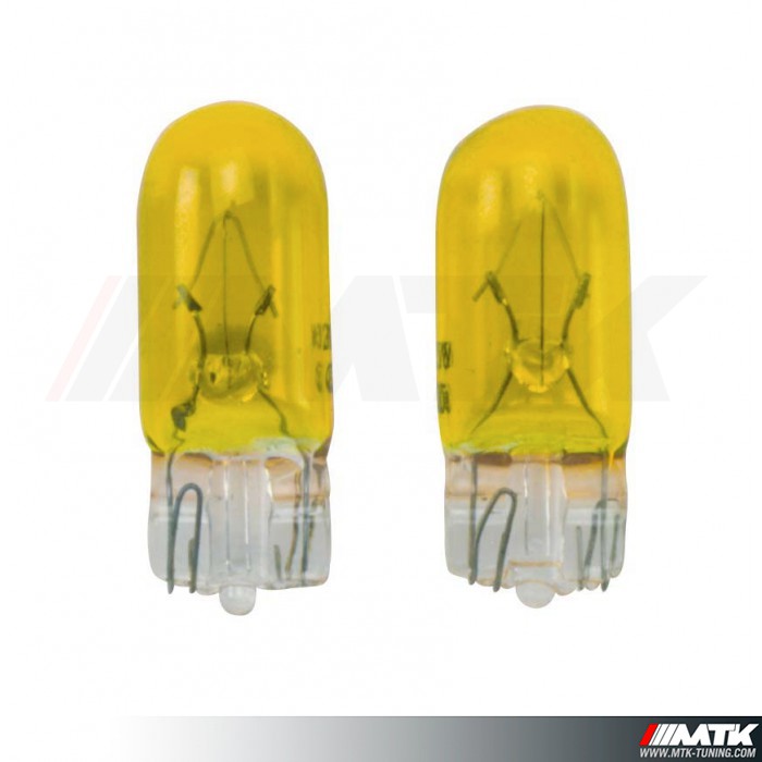 Ampoule veilleuse T10 jaune gold vision Vintage youngtim