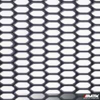 Grille nid d'abeille en ABS noir maille large