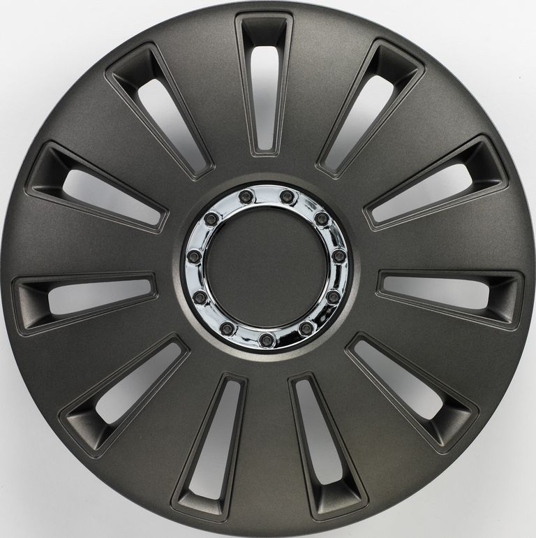 4 enjoliveurs Silverstone gun metal 17"