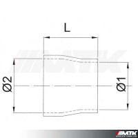 Réducteur silicone droit noir - BMC