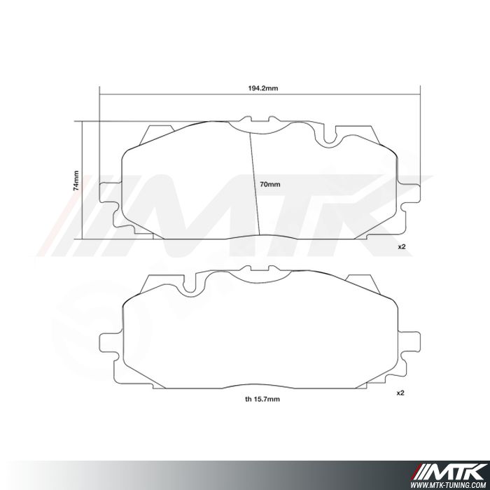 Plaquettes de frein Brembo HP2000 07.D435.61