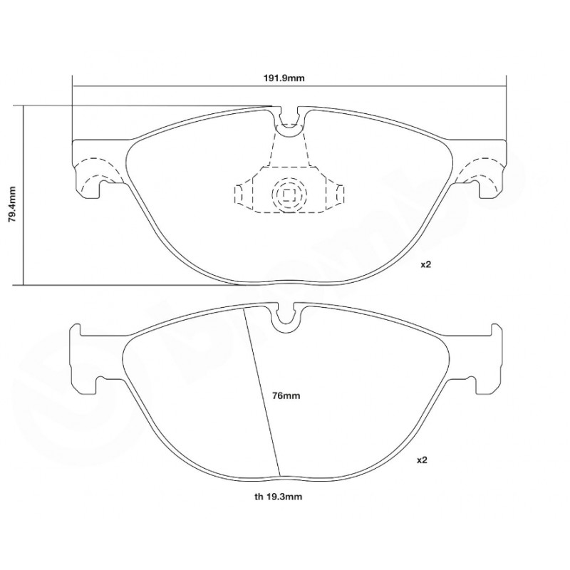 Plaquettes de frein Brembo HP2000 07.D435.01