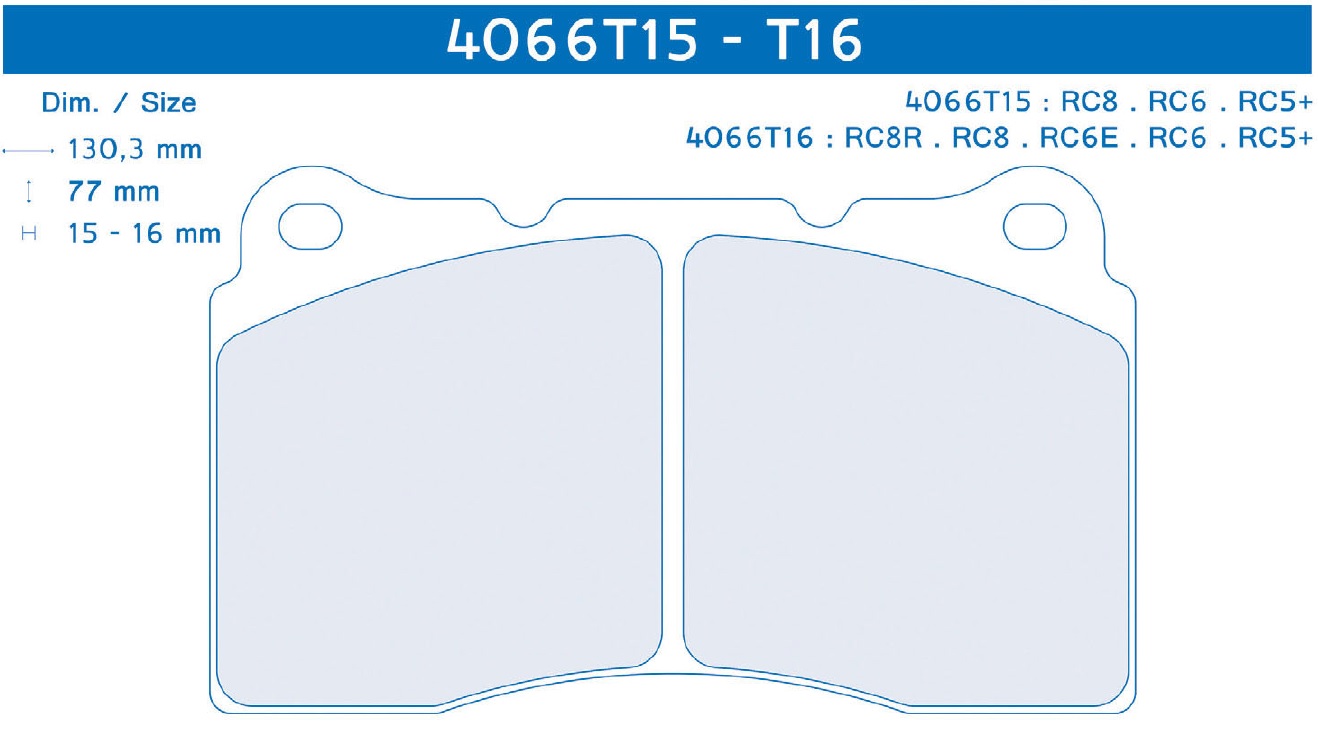 Plaquettes CL RC6 ref 4066T15 RC6