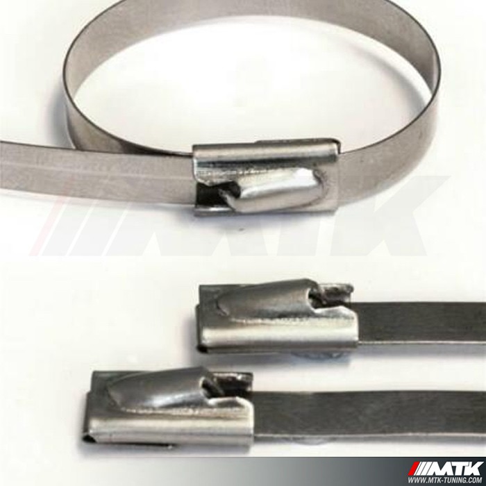 x10 Colliers inox pour bande thermique échappement et collecteur 