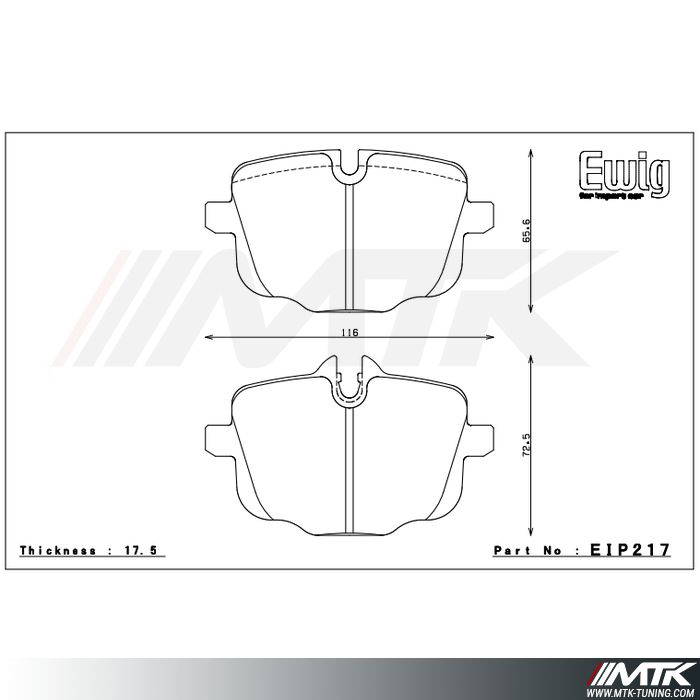 Plaquettes Endless MX72 EIP217