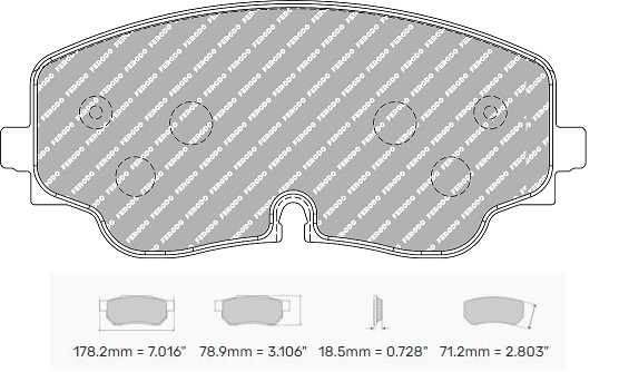 Plaquettes Ferodo DS2500 FCP5358H