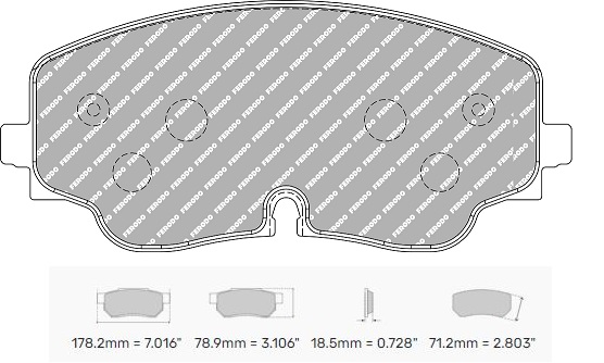 Plaquettes Ferodo DS2500 FCP5358H