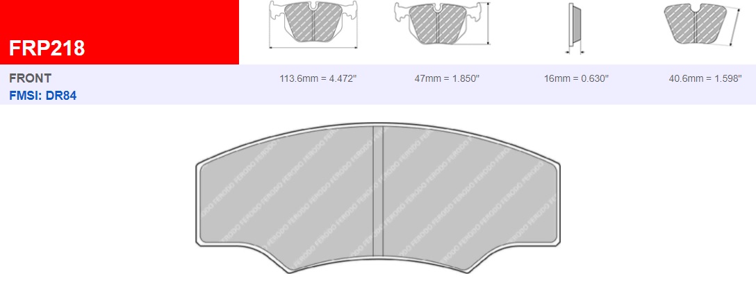 Plaquettes Ferodo DS 3000 FRP218R