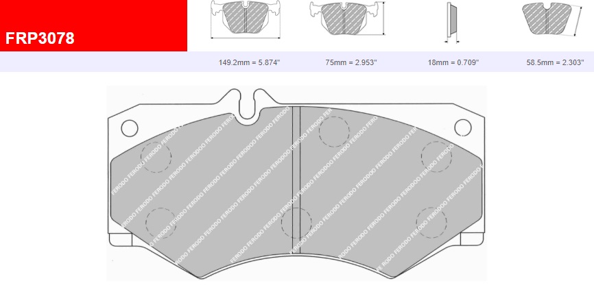 Plaquettes Ferodo DS 2500 FRP3078H