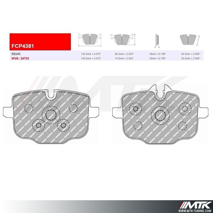 Plaquettes Ferodo DS 2500 FCP4381h