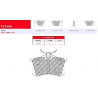 Plaquettes Ferodo DS 2500 FCP1491H - Renault