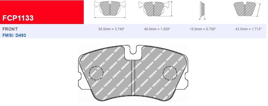 Plaquettes Ferodo DS 3000 FCP1133R