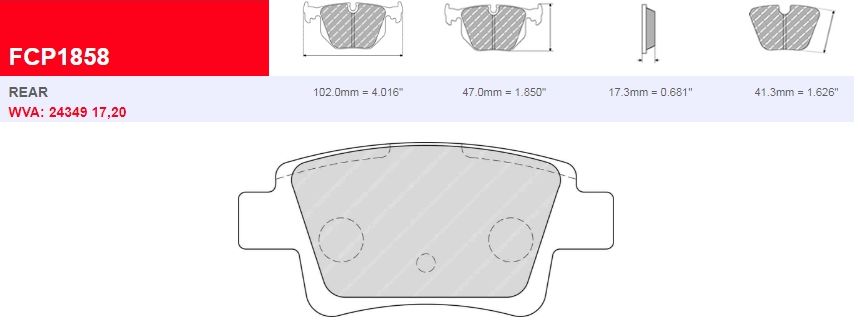 Plaquettes Ferodo DS 2500 FCP1858H