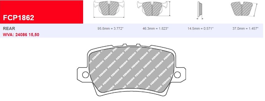 Plaquettes Ferodo DS Performance FDS1862 - HONDA