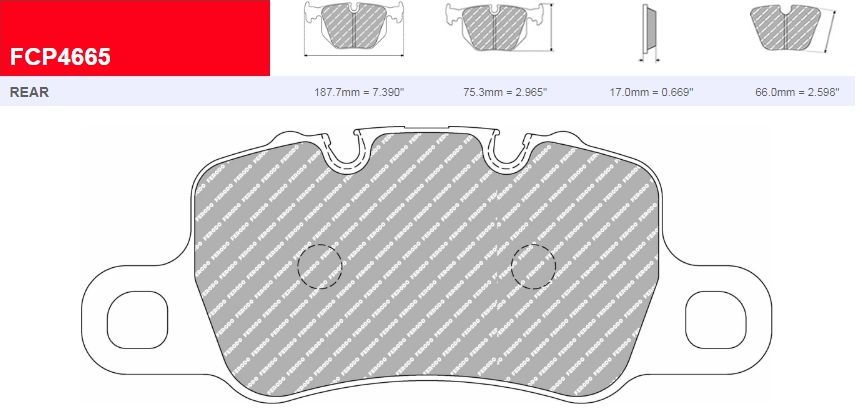 Plaquettes Ferodo Racing DS3.12 - FCP4665GB