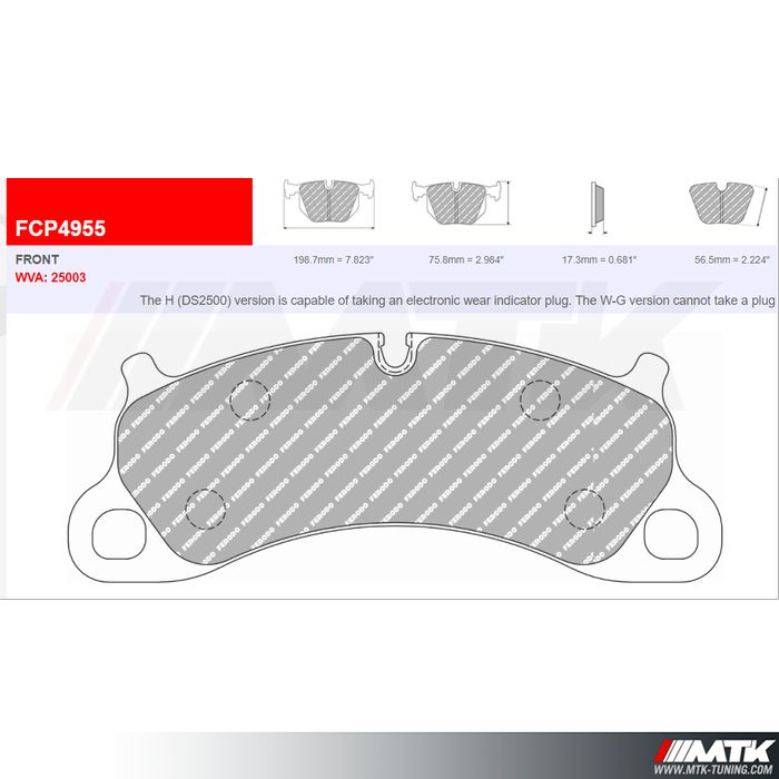 Plaquettes Ferodo Racing DS1.11 FCP4955W