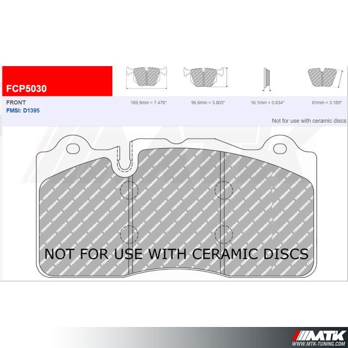 Plaquettes Ferodo Racing DS1.11 FCP5030W